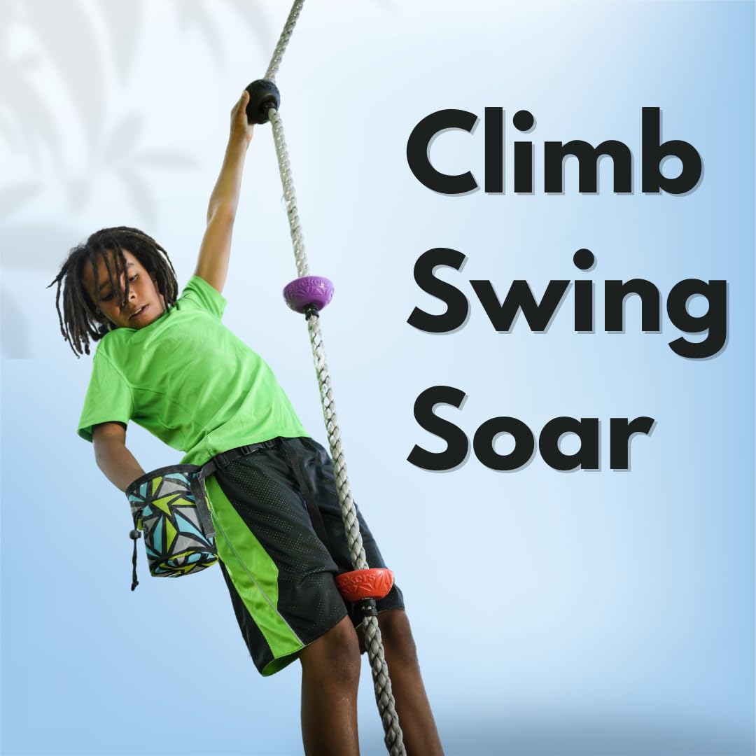 Amazon.com: Slackers 8 ft Multi-Color Climbing Rope - Best Outdoor